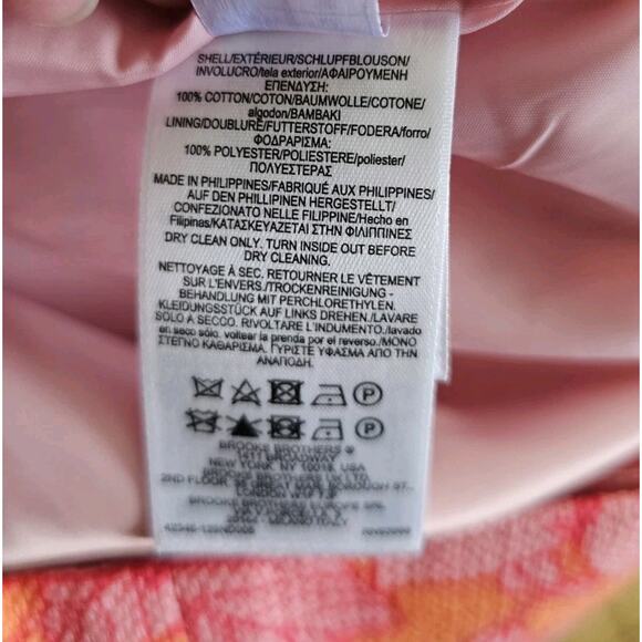 Brooks Brothers Textured Floral Print Shift Dress Women's Size 4 Midi Preppy - Picture 10 of 10